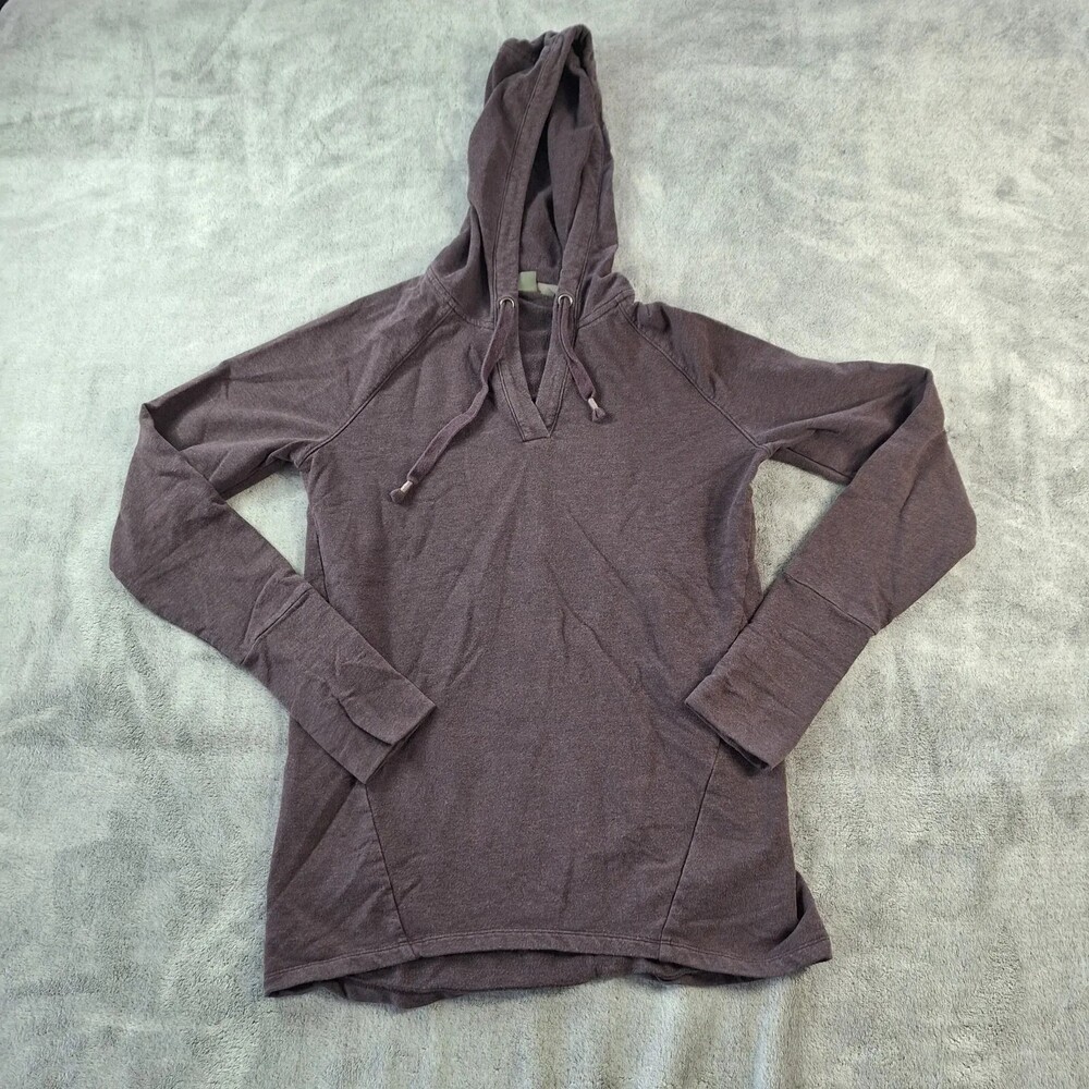 Athleta Hoodie Women's XS Purple Lightweight V Neck Long Sleeve Pullover Stretch